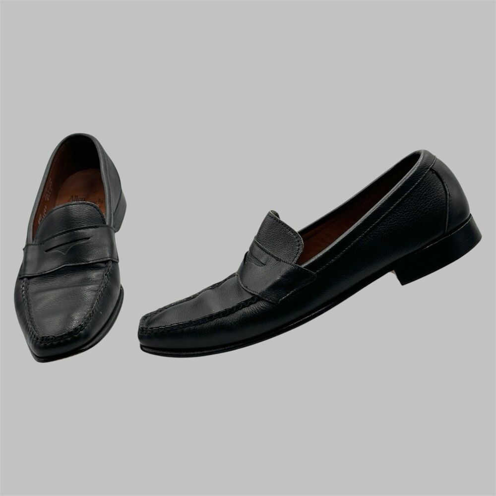 Allen Edmonds Vincent Black Leather Penny Loafers Mens 8.5 D Shoes